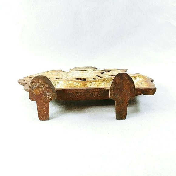 Doorstop Cast Iron Galleon Ship Painted with Red Cross on Sails - Picture 6 of 11